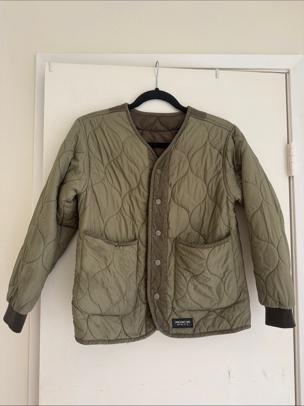 Kids ZARA Unisex Soft Quilted Lightwear Puffer Jacket Coat Olive Green size 10